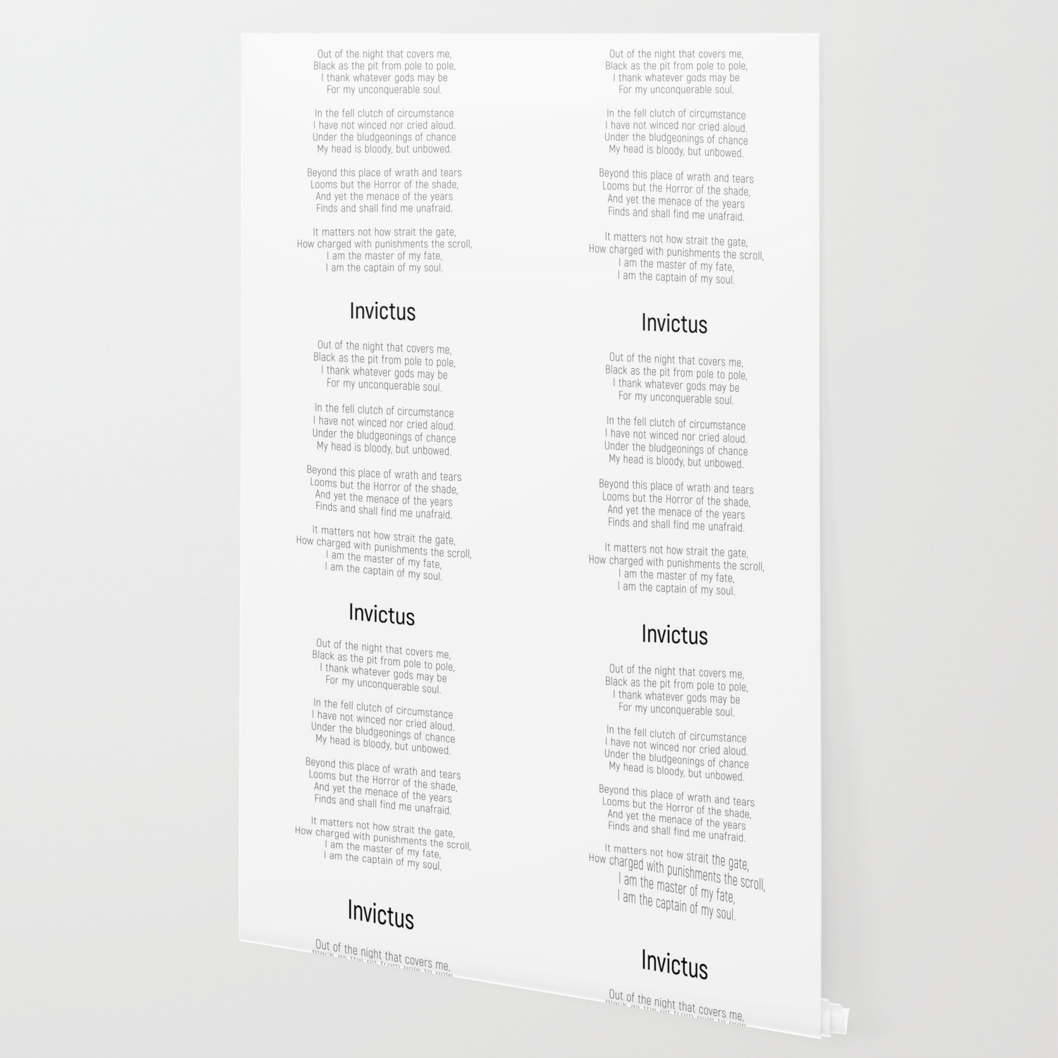 Invictus By William Ernest Henley Minimalist Poem Wallpaper By
