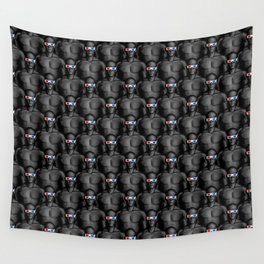Movie crowd 3D / 3D render of male figures wearing 3D glasses Wall Tapestry