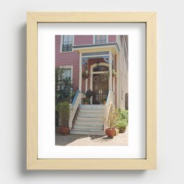 Savannah, Georgia | Beautiful front door in the Historic District  Recessed Framed Print