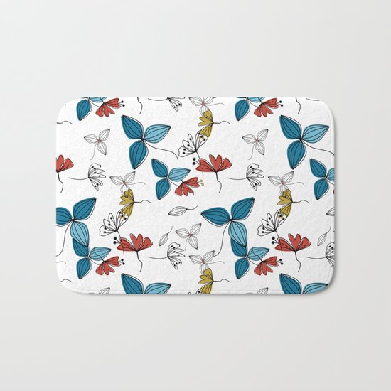 The floral pattern . Bath Mat
