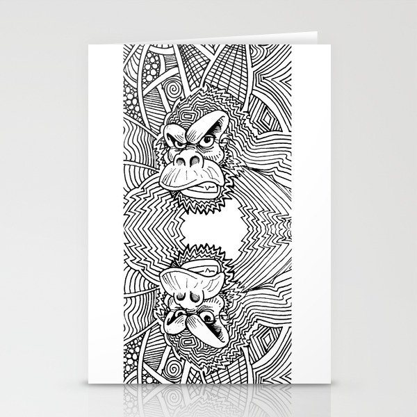 Rise of the Dawn of the Planet of the Psychedelic Apes by The Rural drawer Stationery Cards