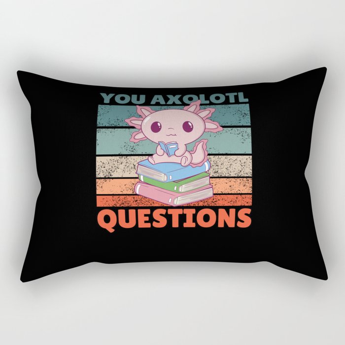 Axolotl Lovers Cute Animals Kids Axolotl Books Rectangular Pillow