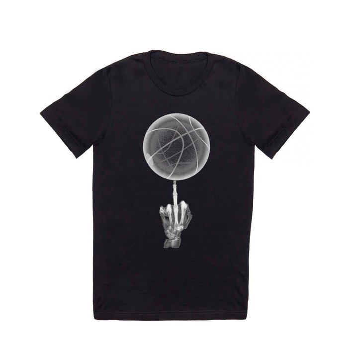 X-Ray Middle Finger Basketball T Shirt