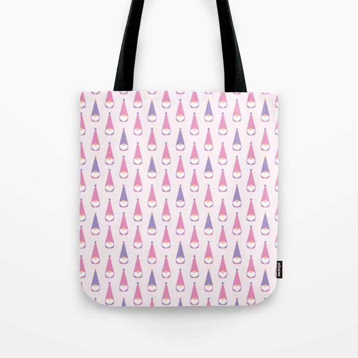 Gnomes Polka dot pattern. Digital Illustration background Tote Bag