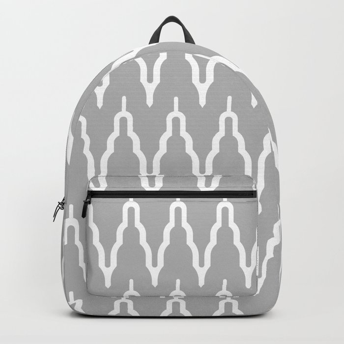 Chevron Pattern 535 Gray Backpack