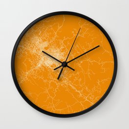 Tirana, Albania Map Illustration - Sunny Geography Wall Clock