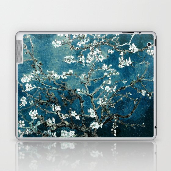 Van Gogh Almond Blossoms : Dark Teal Laptop & iPad Skin