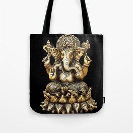 Ganesha Gold Statue Tote Bag