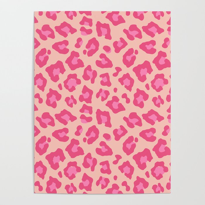 Pink Leopard Print Poster