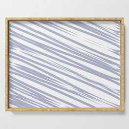 Violet stripes background Serving Tray