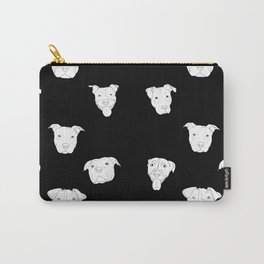 Black pit bull love Carry-All Pouch