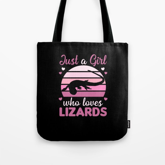 Just A Girl Who Loves Lizards Cute Lizard Tote Bag