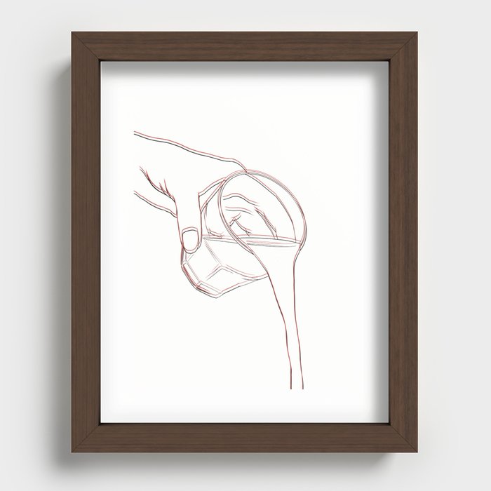 Pouring Dreams: A Minimalistic Take on Letting Go of the Past Recessed Framed Print