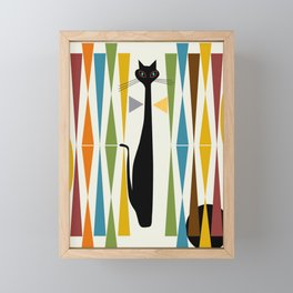 Mid-Century Modern Art Cat 2 Framed Mini Art Print