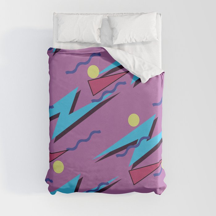 Colorful 90's Pattern Duvet Cover