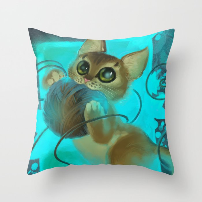 Kitty Kat Throw Pillow