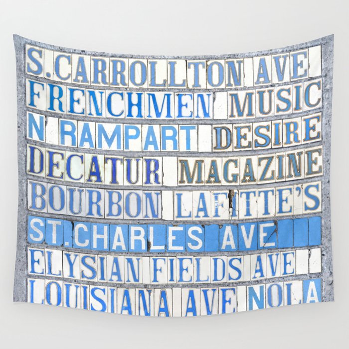 New Orleans Street Names Tile Art Word Typography Letters French Quarter  Uptown Marigny Android Case by Kim Rose Adams