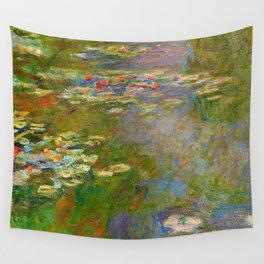 1918 Waterlily oil on canvas. Claude Monet.   Wall Tapestry