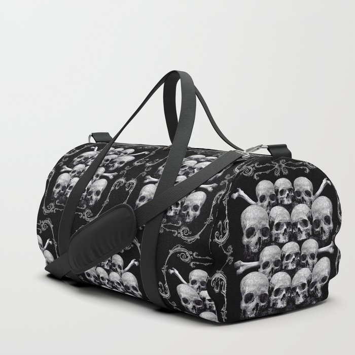 Skulls and Filigree - Damask Duffle Bag