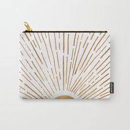 Let The Sunshine In Carry-All Pouch | Sun, Graphicdesign, Kids, Good, Sparkle, Stripe, Gold, Vibes, Weather, Energy 