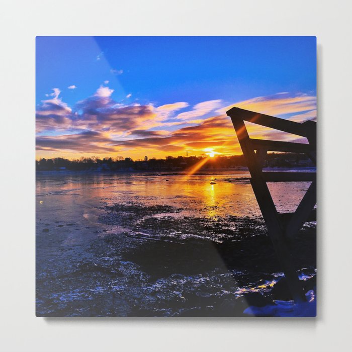 St. Patty’s Day Sunrise in South Portland, Maine Metal Print