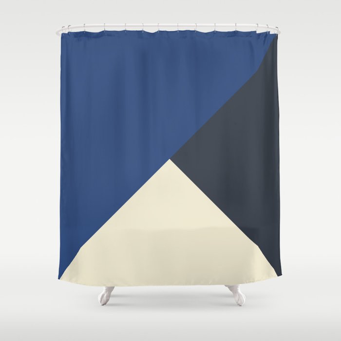 Origami Geo Tile // Blue tones // Mix + Match Shower Curtain