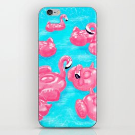 Flamingo Pool iPhone Skin