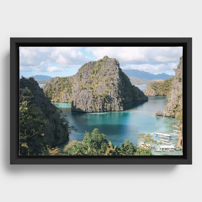 Kayangan Lake Framed Canvas