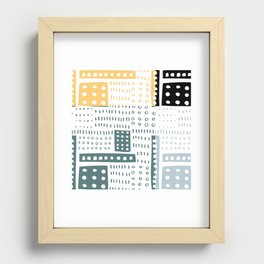 Dots & Dashes - Bohemian Colors Recessed Framed Print