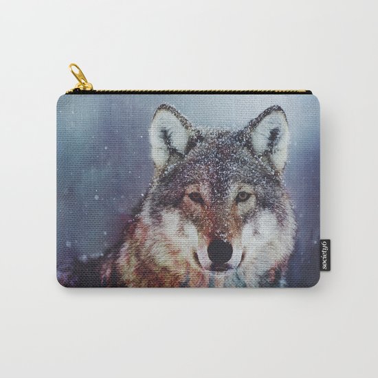 Wolf Double exposure Carry-All Pouch