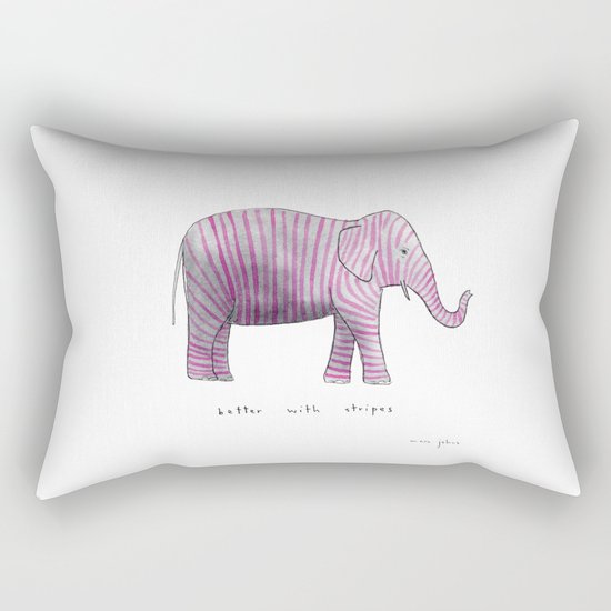 better with stripes Rectangular Pillow