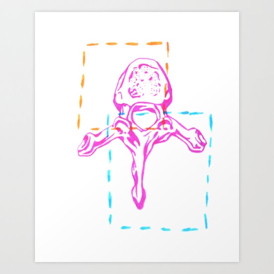 Thoracic Vertebrae Art Print
