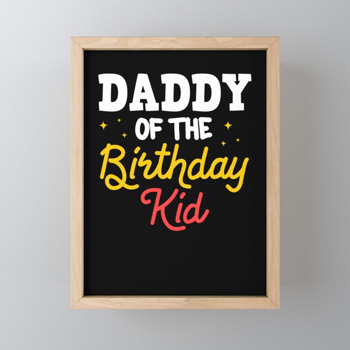 Circus Birthday Party Dad Theme Cake Ringmaster Framed Mini Art Print