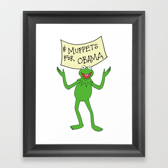 Muppets for Obama Framed Art Print