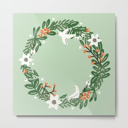 Christmas Wreath Metal Print