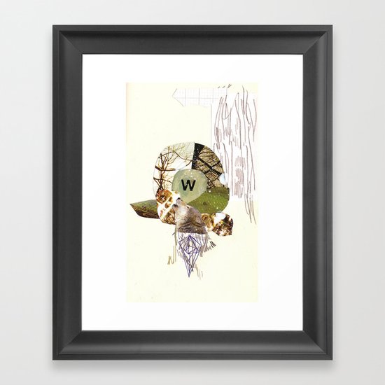 W is for Wolf Framed Art Print