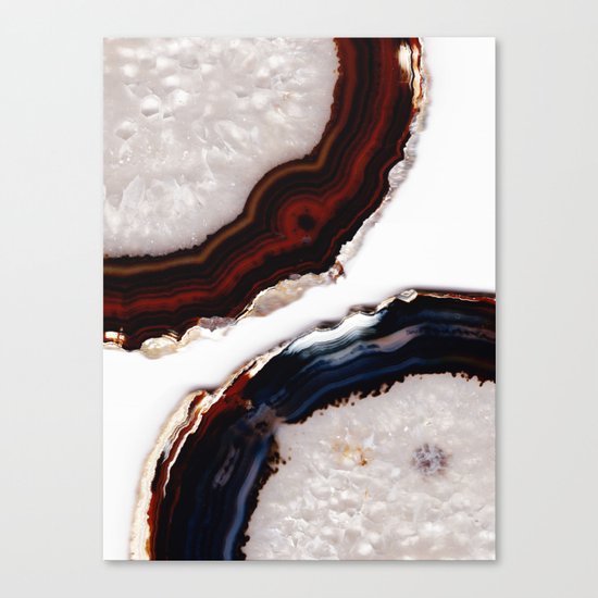 Red meets Blue - Agate Translucent #1 #decor #art #society6 Canvas Print
