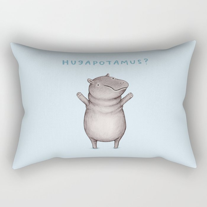 Hugapotamus? Rectangular Pillow