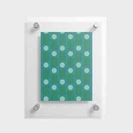 Abstraction_BLUE_DOT_SKY_GREEN_NATURE_PATTERN_POP_ART-0526A Floating Acrylic Print