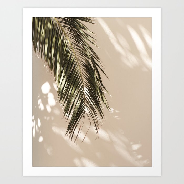 tropical palm leaves vi Art Print