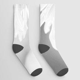 Dahlia In High Key Black And White Socks