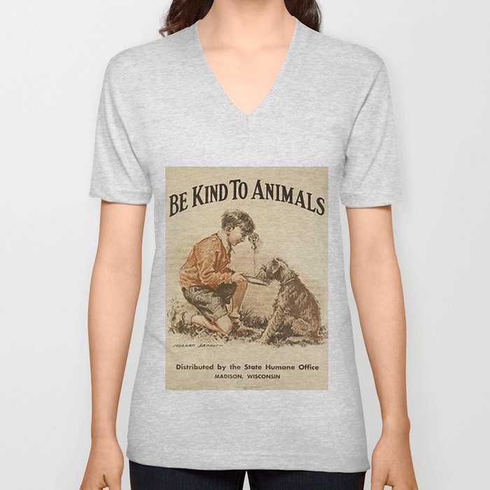 Be Kind To Animals 3 V Neck T Shirt