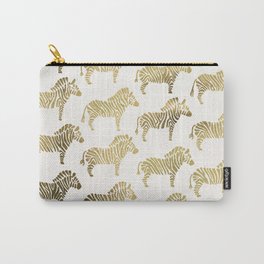 Golden Zebras Carry-All Pouch