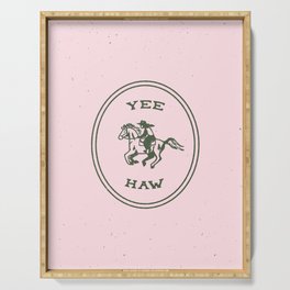 Yee Haw in Pink Serving Tray