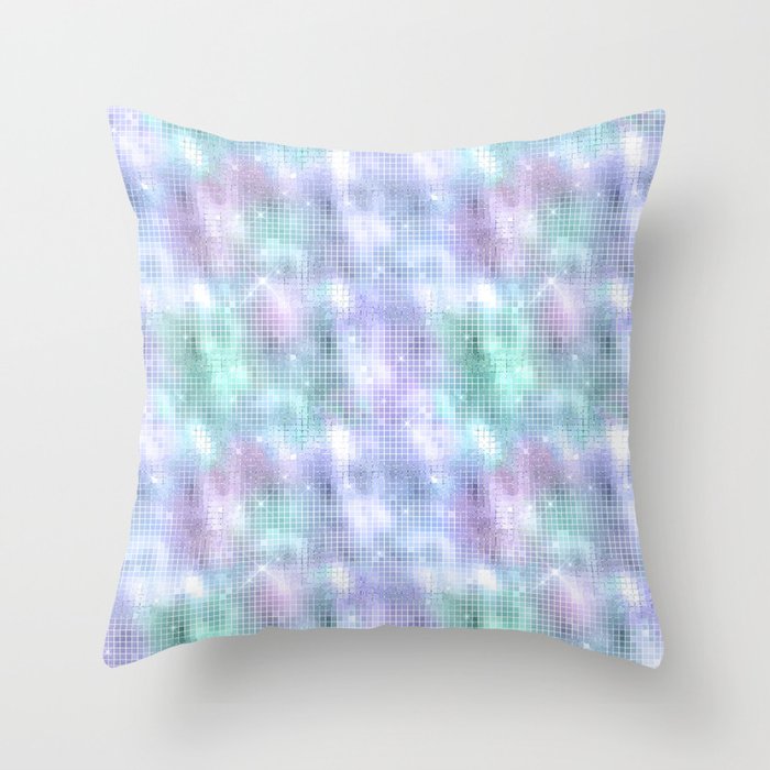 Glam Iridescent Sparkling Pattern Throw Pillow