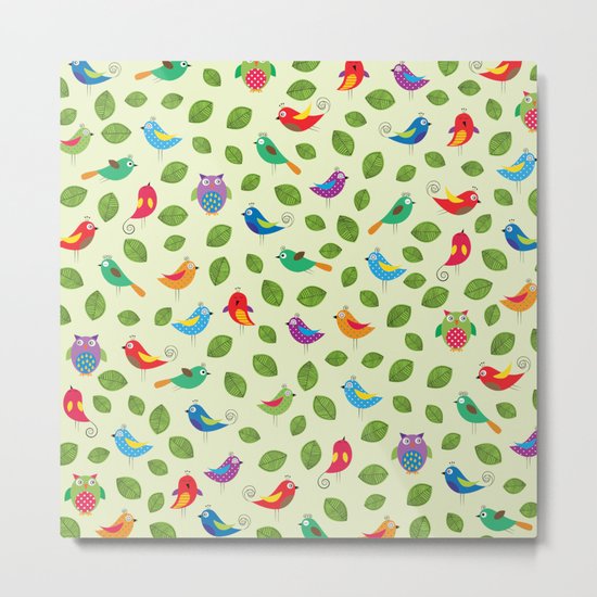 Birds pattern Metal Print