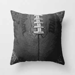 Big American Football - black &white Throw Pillow