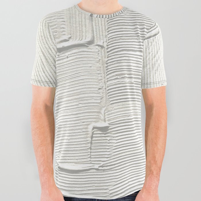 Relief [2]: an abstract, textured piece in white by Alyssa Hamilton Art All Over Graphic Tee
