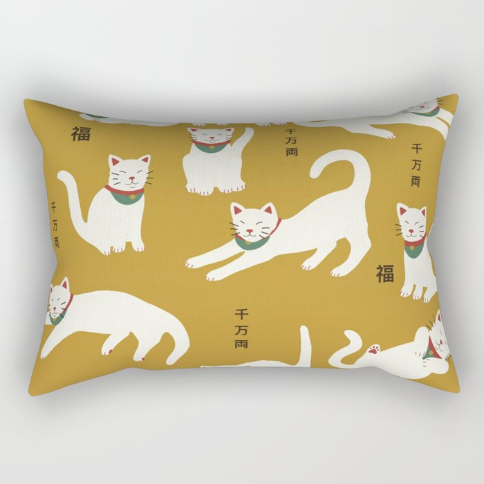 lucky cats Rectangular Pillow