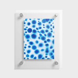 Fuzzy Blue Dots Floating Acrylic Print